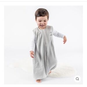 Woolino 4 Season Sleep Bag w/ Feet, Merino Wool & Organic Cotton, Birch Gray